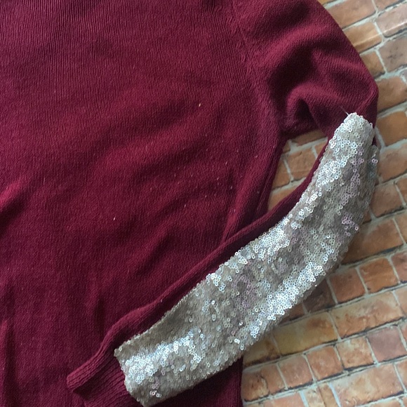**5 for $20** Sweater with Sequin Sleeve - Picture 2 of 4